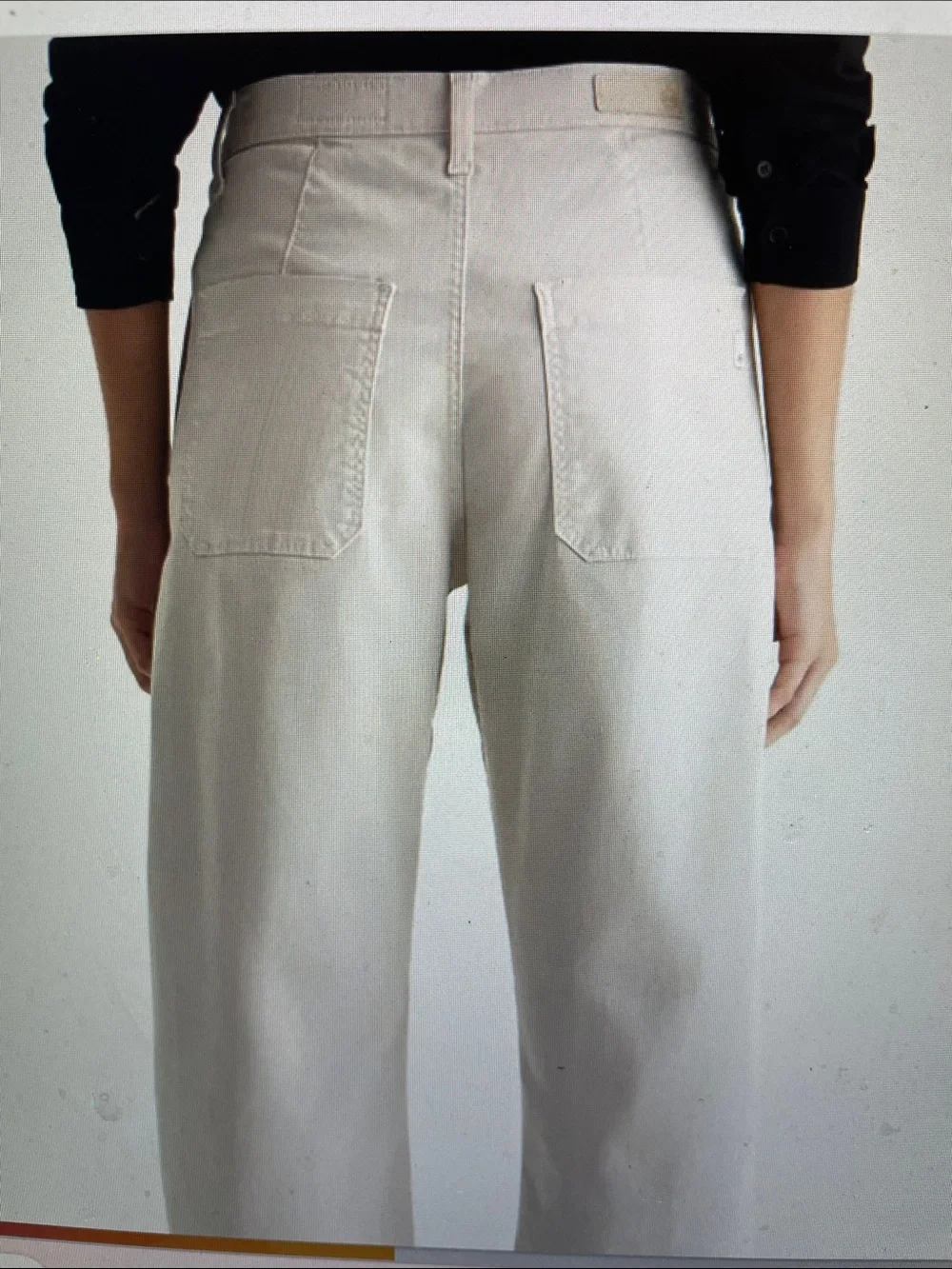 Ag Fiona high rise barrel Women's Wide-Leg Jeans in Off-White- new - Picture 3 of 8